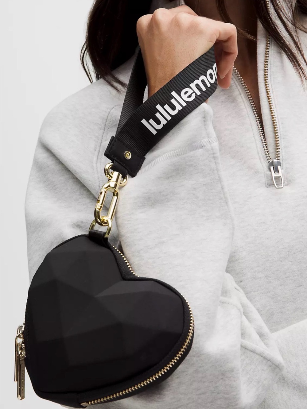 Lululemon - Heart Wristlet (Black)
